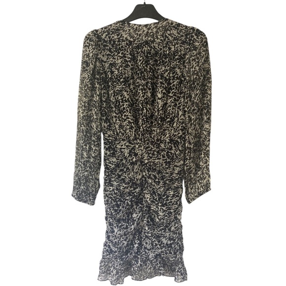 Ba&sh Ezra Ruched Chiffon Mini Dress XS French Girl Style - Picture 5 of 15